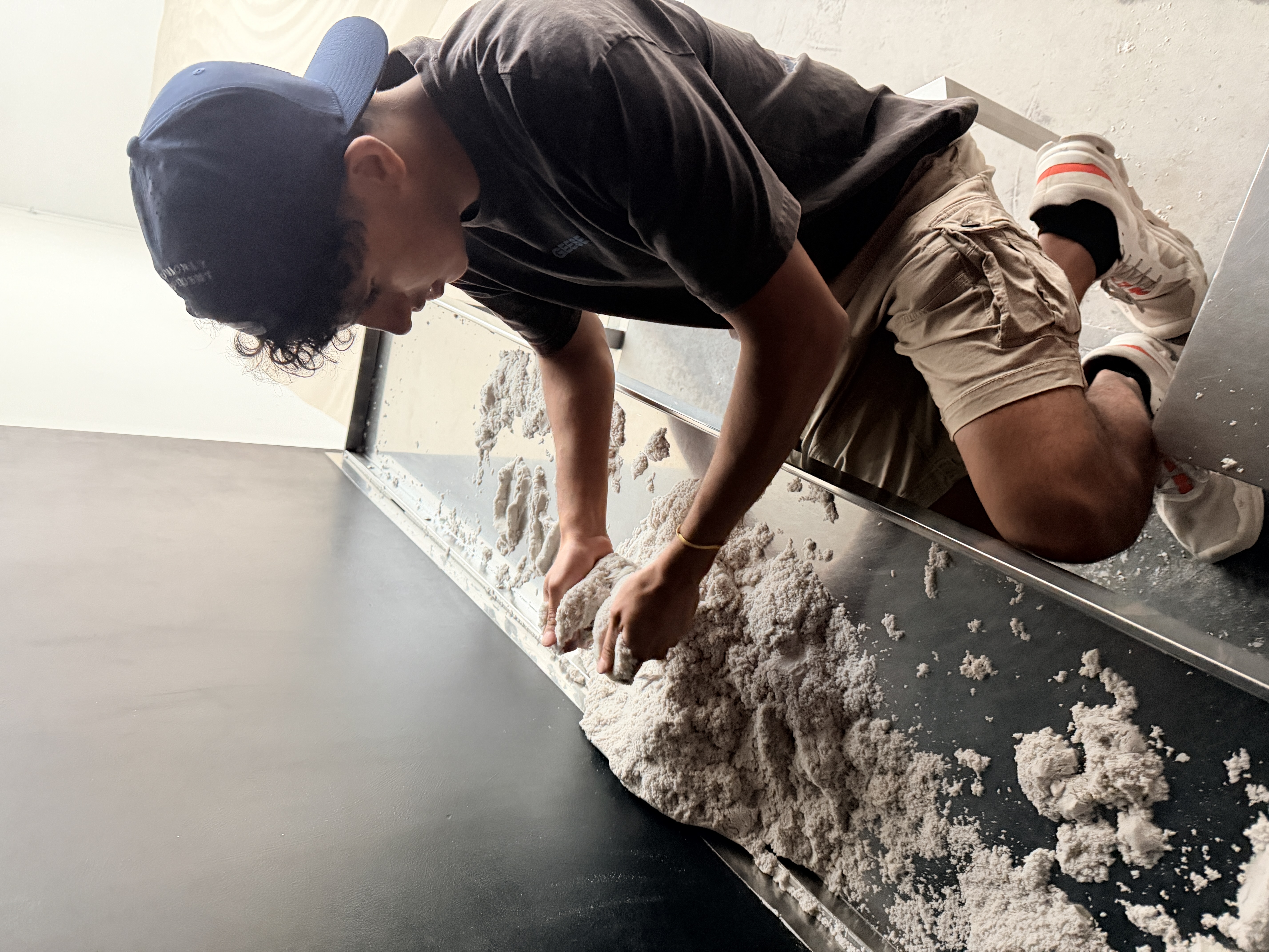 Elbow-deep volunteer work